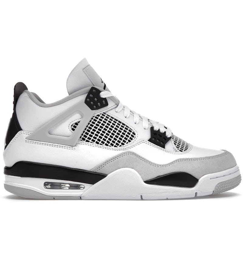 Air Jordan 4 Retro Military Black white and black colorway - District 97 Clothing