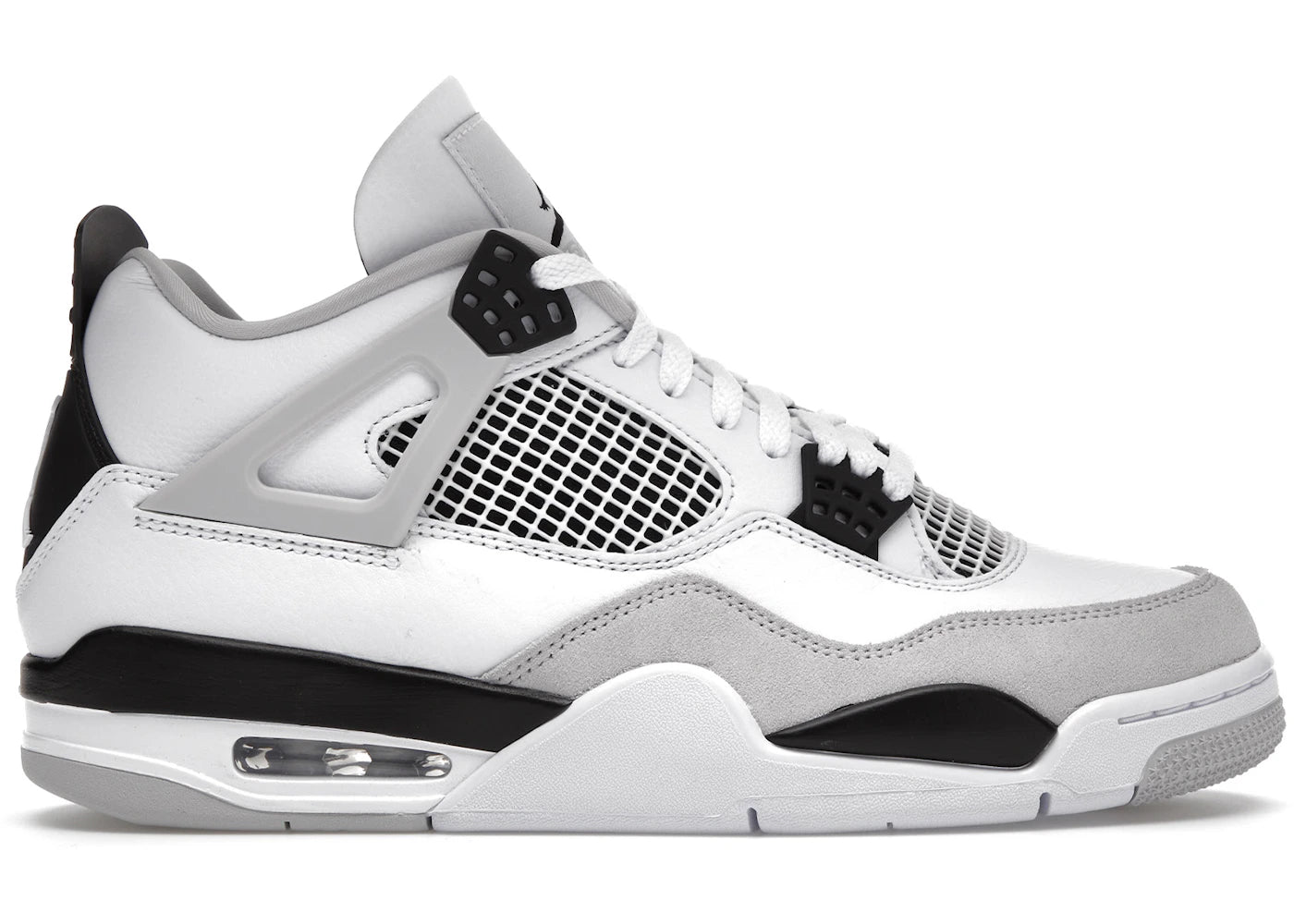 Air Jordan 4 Retro Military Black white and black colorway - District 97 Clothing