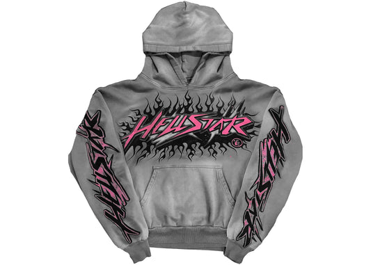 Hellstar Future Flame Hoodie 'Grey'
