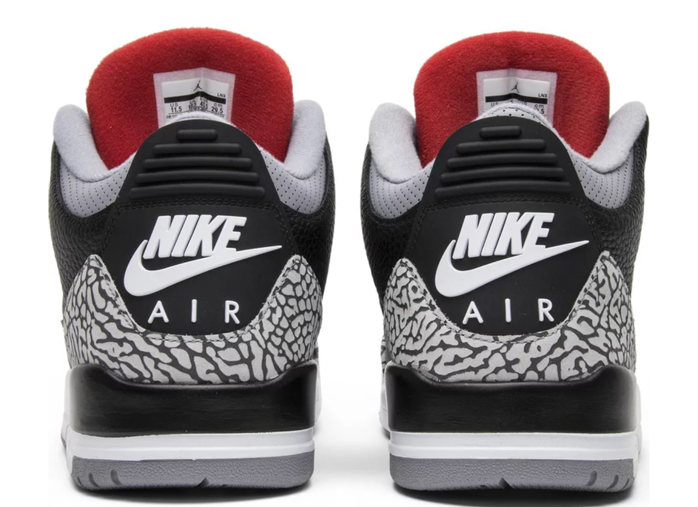 Basketball Shoes 3 Retro Black Cement - The Fashion Center