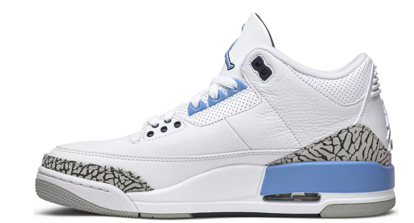 Basketball Shoes 3 Retro University Blue - The Fashion Center