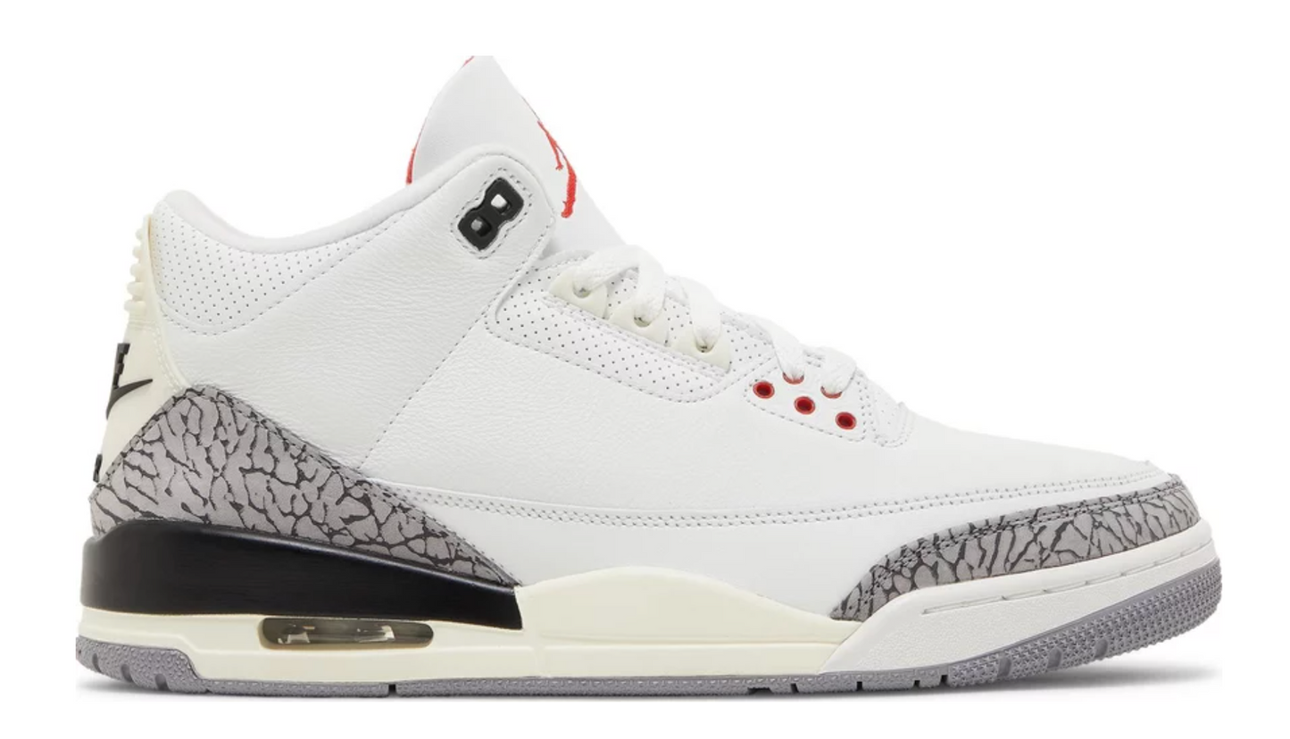 Basketball Shoes 3 Retro White Cement - The Fashion Center