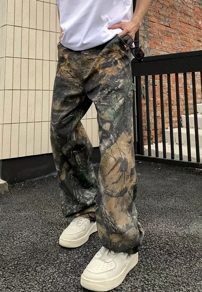 Mens Baggy Camo Jeans - The Fashion Center