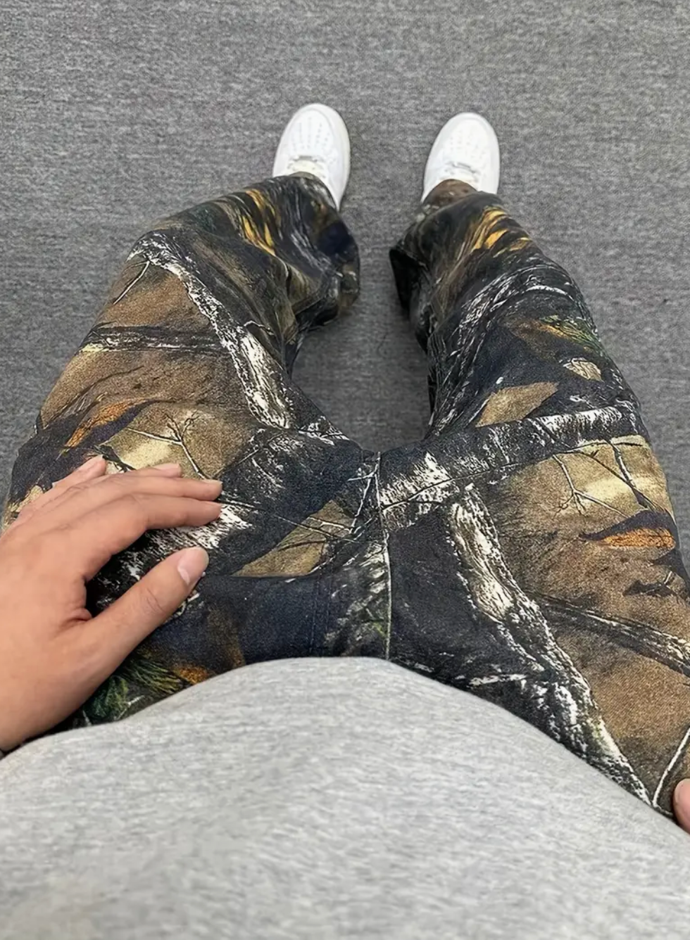 Mens Baggy Camo Jeans - The Fashion Center