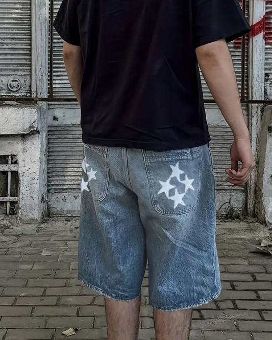 Embroidered Mens "Star Jorts" - The Fashion Center