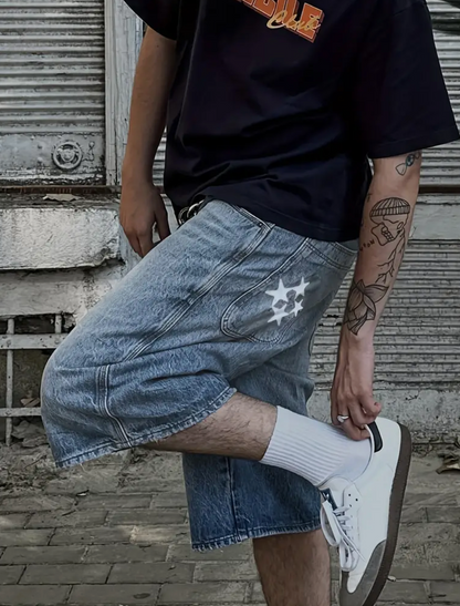 Embroidered Mens "Star Jorts" - The Fashion Center