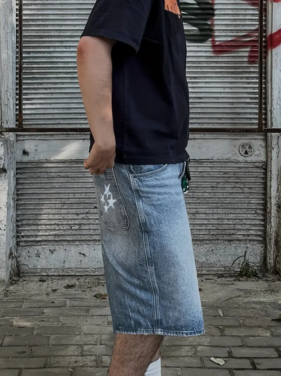 Embroidered Mens "Star Jorts" - The Fashion Center