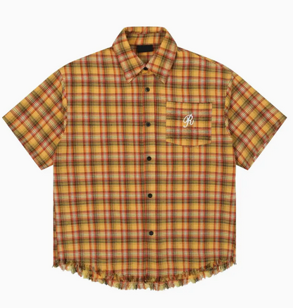 Plaid Button Up Shirt - The Fashion Center