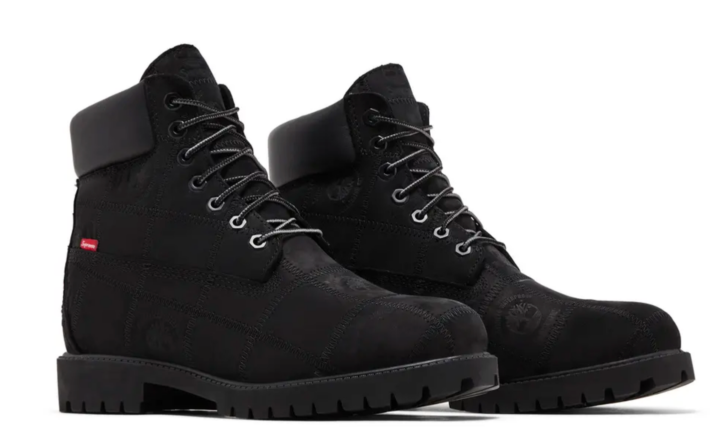 Supreme x Timberland 6 Inch Premium Waterproof Boot 'Patchwork - Black'