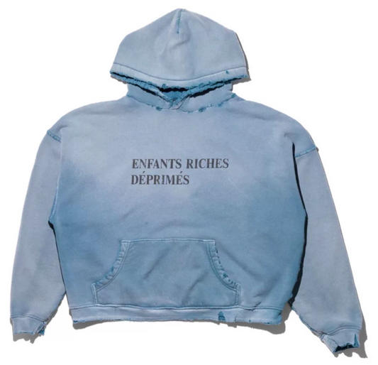 Blue Classic box logo hoodie