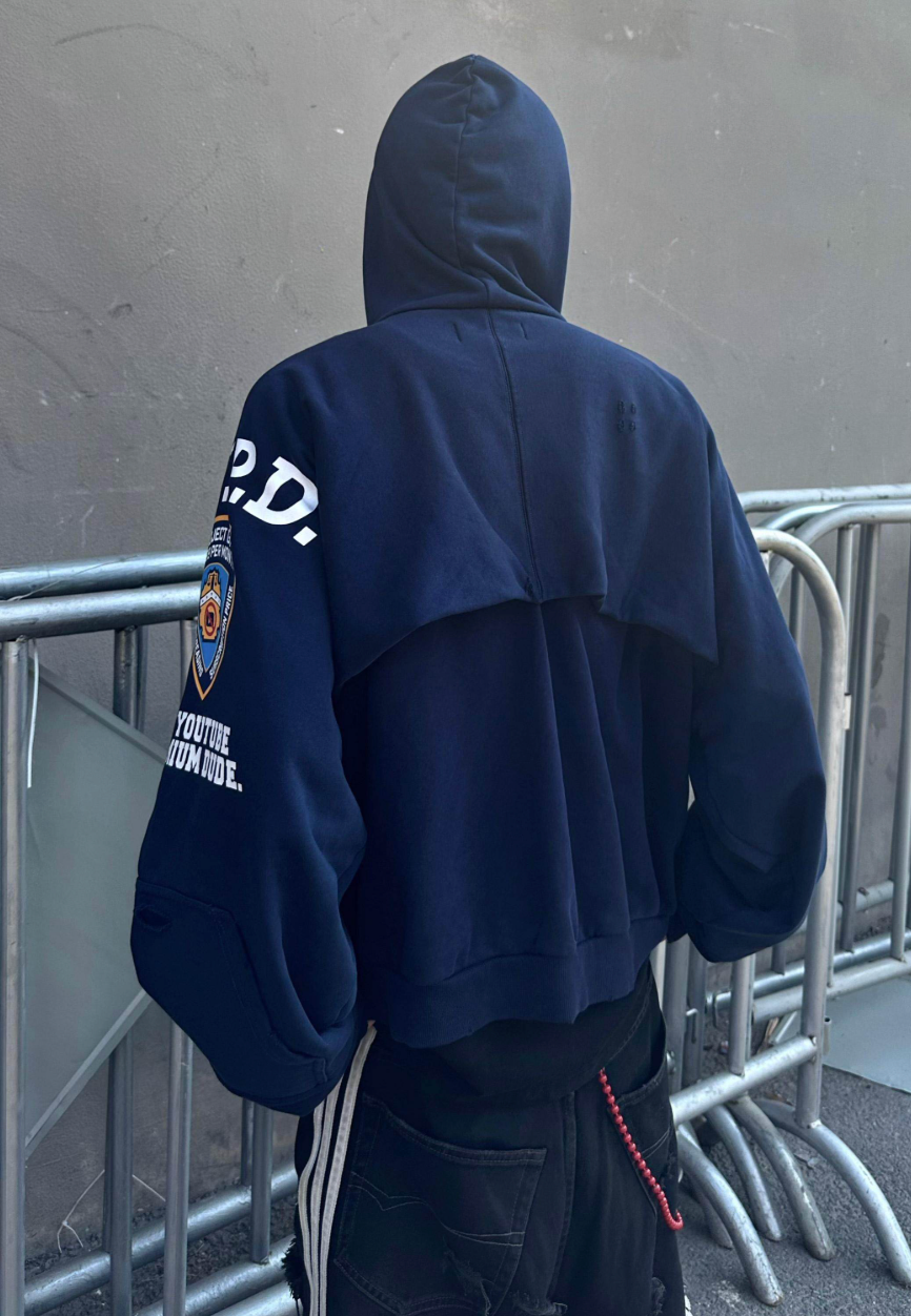 Navy Zip Up Hoodie