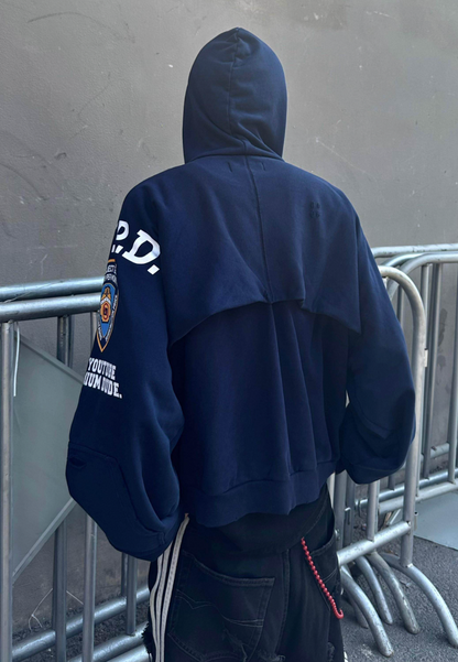 Navy Zip Up Hoodie