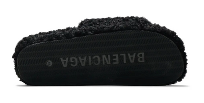 Balenciaga Furry Slides - back view - District 97 Clothing streetwear