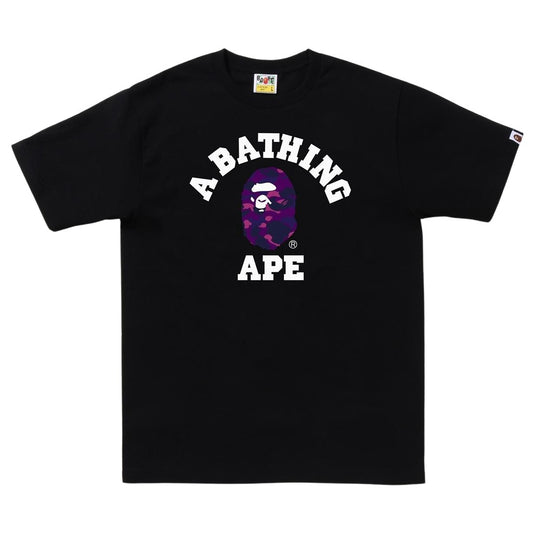 BAPE Color Camo College T-Shirt 'Black / Purple'